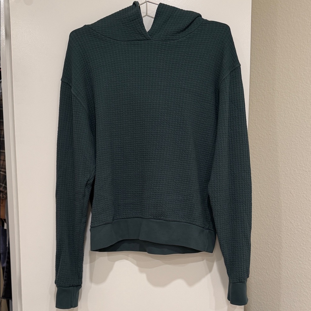 Perfectwhitetee Deep Green Waffle Hoodie